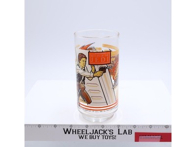 Star Wars ROTJ Han Solo Burger King Glass Cup Vintage 1983 Lucasfilm Coca-Cola