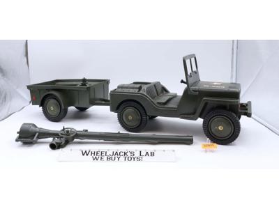 Combat Jeep W/ Trailer & Rifle GI Joe Adventure Team 1976 Hasbro