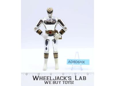 Metallized White Ranger Mighty Morphin Power Rangers 1995 Bandai Action Figure