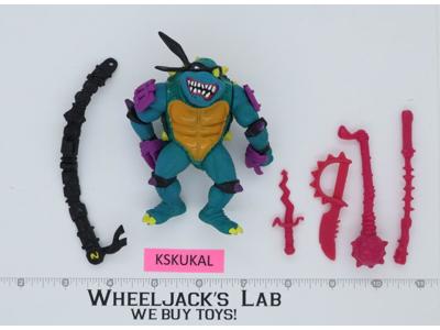Slash 100% Complete Teenage Mutant Ninja Turtle TMNT Playmates 1990 Vintage