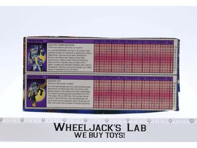 Soundwave and Buzzsaw Tech Spec 1984 Vintage Hasbro G1 Transformers