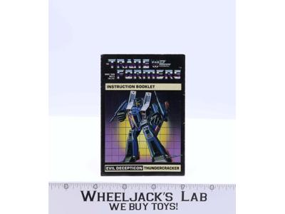 Thundercracker Instruction Manual Booklet 1984 Hasbro G1 Transformers
