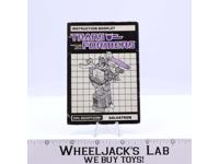 Galvatron Instruction Manual Booklet 1986 Hasbro G1 Transformers