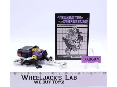 Bombshell 100% Complete NEAR MINT 1985 G1 Transformers Rhinoceros Beetle Figure