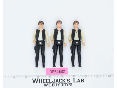 Lot of 3 Han Solo BIG HEAD Star Wars 1977 Kenner Vintage Action Figures
