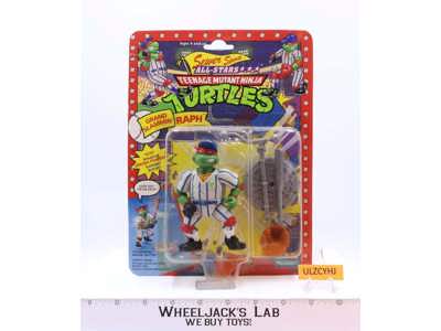 Grand Slammin' Raph Teenage Mutant Ninja Turtle Sewer Sports TMNT Playmates MOSC