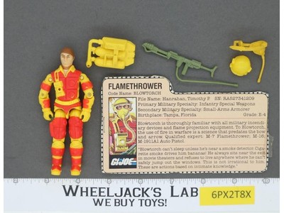 Blowtorch V1 100% Complete G.I. Joe 1984 Hasbro Vintage Action Figure
