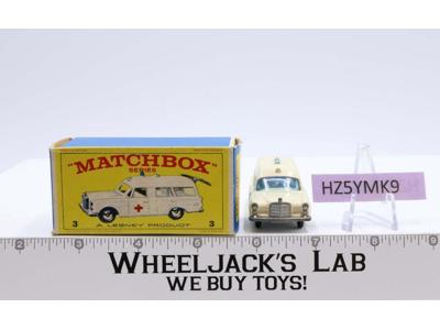 Mercedes-Benz 'Binz Ambulance 3 Lesney Matchbox Series 1960's Made In England