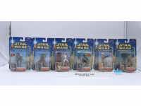 Lot of 6 Star Wars Attack of the Clones 2001 Hasbro Action Figures NEW SEALED