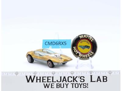 Splittin Image Gold 1968 Redline Hot Wheels Mattel Vintage Redline WITH BUTTON