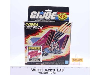 Cobra Jet Pack 100% Complete W/Box GI Joe 1987 Hasbro Vintage Action Figure