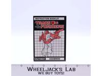 Highbrow Action Figure Vintage Instruction Manual Booklet 1987 G1 Transformers