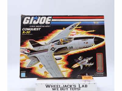 Conquest X-30 & Slip-Stream Complete W/Box G.I. Joe 1986 Hasbro Vintage Vehicle