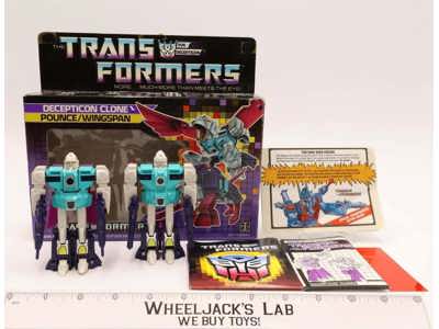 Pounce & Wingspan W/BOX 100% Complete 1986 Vintage G1 Transformers Figure