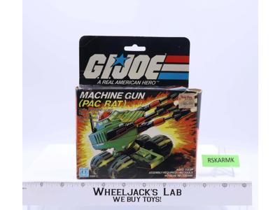 Machine Gun Pac Rat Complete W/Box GI Joe 1983 Hasbro Action Figure Vehicle