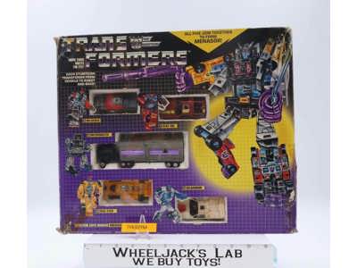 Menasor 100% Complete W/Original Box & Insert 1986 Vintage G1 Transformers