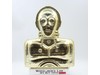 GOLD C-3PO Action Figure Storage Case Star Wars 1983 Kenner Vintage