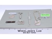 Lot of 7 GI Joe Child's Accessories / Keychains / Badges 1980's Hasbro