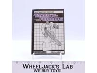 Onslaught Action Figure Vintage Instruction Manual Booklet 1986 G1 Transformers