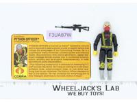 Python Officer V1 100% Complete 1989 G.I. Joe Hasbro Vintage Action Figure