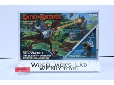 Deinonychus W/Sky CAS GRADED 85+ Dino Riders 1988 Tyco Action Figure NEW SEALED