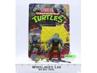 Rocksteady SOFT HEAD 100% Complete W/Card TMNT 1988 Playmates Vintage Figure