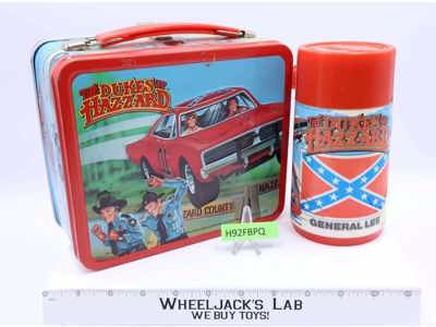The Dukes Of Hazzard Coy and Vance RARE Metal Lunchbox W/Thermos 1983 Aladdin