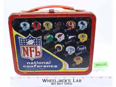 NFL National Football League Metal Lunch Box NO THERMOS 1976 Vintage