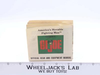 G.I. Joe Fighting Man Official Gear & Equipment Manual Original 1965 Vintage
