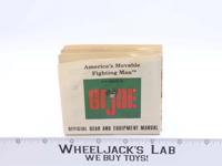 G.I. Joe Fighting Man Official Gear & Equipment Manual Original 1965 Vintage
