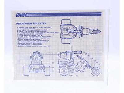 Dreadnok Tri-Cycle 1987 ORIGINAL Instructions / Blueprints G.I. Joe