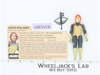 Scarlett V1 Straight Arm 100% Complete G.I. Joe 1982 Hasbro Vintage Figure