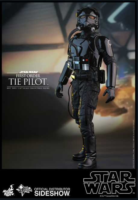 MMS324 First Order Tie Fight Pilot Star Wars The Force Awakens Hot Toys NEW MIB