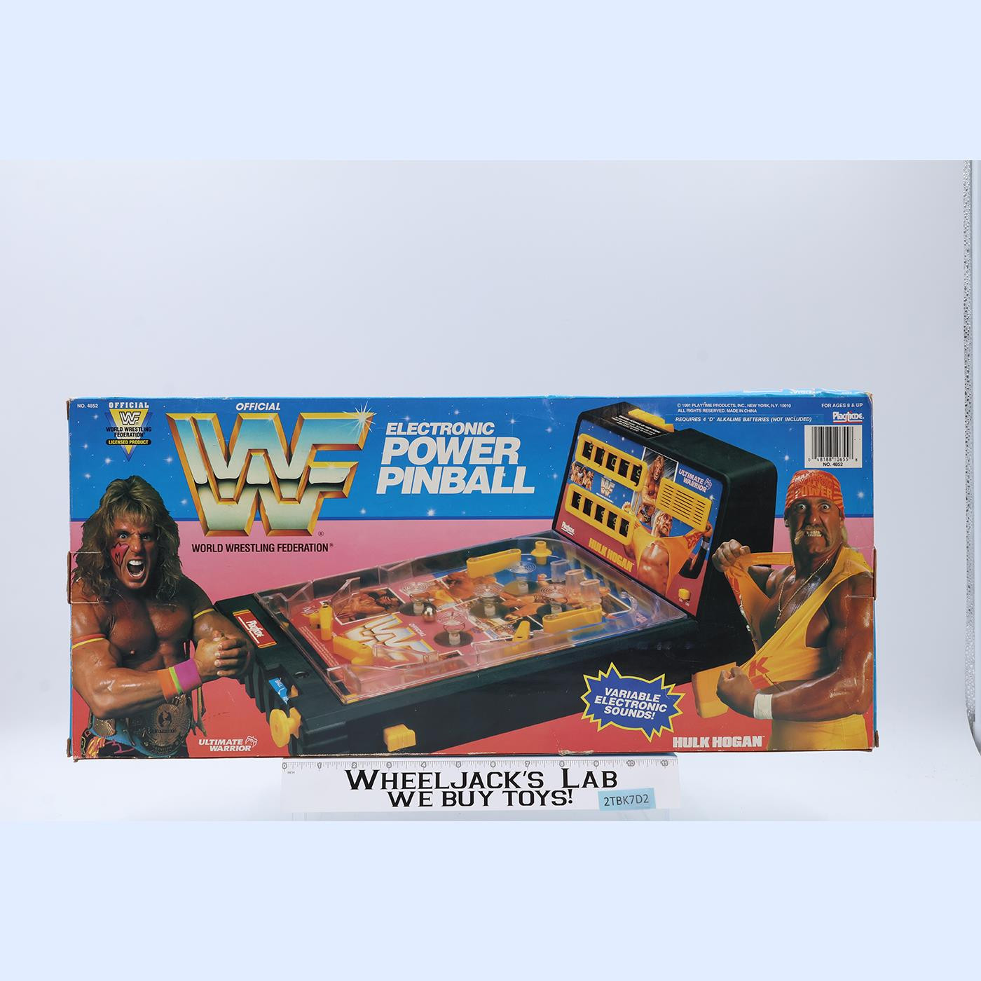 Electronic Power Pinball WWF Wrestling 1991 Playtime Titan Sports Vintage