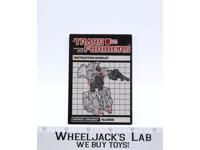 Sludge Instructions Manual Booklet 1984 Hasbro G1 Transformers