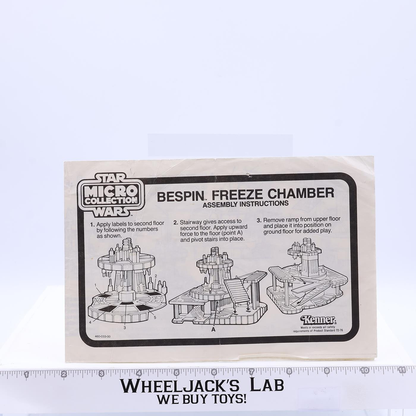 Bespin Freeze Chamber Instructions Micro Collection ORIGINAL 1982 Star Wars