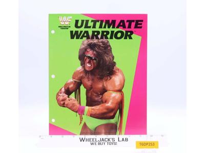 Ultimate Warrior WWF Wrestling School Pocket Folder 1990 Titan Sports
