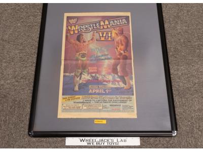 Ultimate Warrior & Hulk Hogan WWF WrestleMania VI 1990 Full Color Newspaper