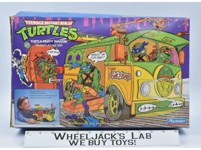 Party Wagon 100% Complete W/Box Teenage Mutant Ninja Turtles 1989 Playmates