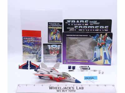 Starscream 100% Complete NM W/BOX & Insert 1984 G1 Transformers Hasbro Figure