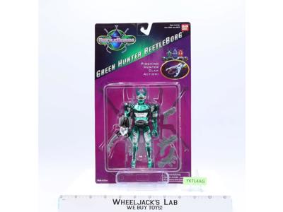 Green Hunter Saban's Beetleborgs 1996 Bandai Action Figure NEW MOSC SEALED