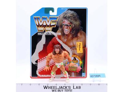 Ultimate Warrior 100% Complete W/CARDBACK 1991 WWF Wrestling Hasbro Figure