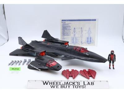Cobra Night Raven S3P 100% Complete GI Joe 1986 Hasbro Action Figure Vehicle