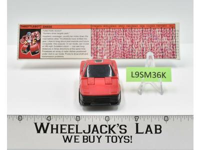 Chase 100% Complete WORKS 1987 Vintage Hasbro G1 Transformers Ferrari