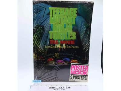 Poster Book Teenage Mutant Ninja Turtles The Movie TMNT 1990 Button-Up NEW MISP