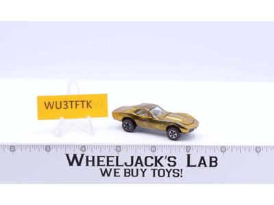 Custom Corvette Gold 1968 Redline Hot Wheels Mattel Vintage RL