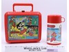 Super Mario Bros Red Plastic Lunchbox W/ Thermos Mug Nintendo 1988 Aladdin
