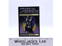 Skywarp Action Figure Instruction Manual Booklet 1984 G1 Transformers