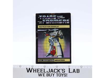 Megatron Instruction Manual Booklet Action Figure 1984 Hasbro G1 Transformers