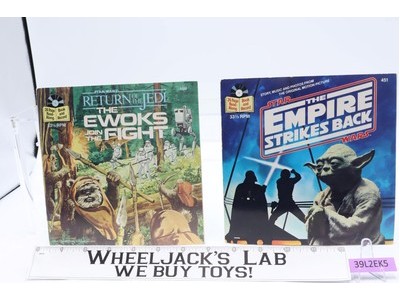Star Wars Lot of 2 Book and Record Buena Vista ROTJ ESB Lucasfilm